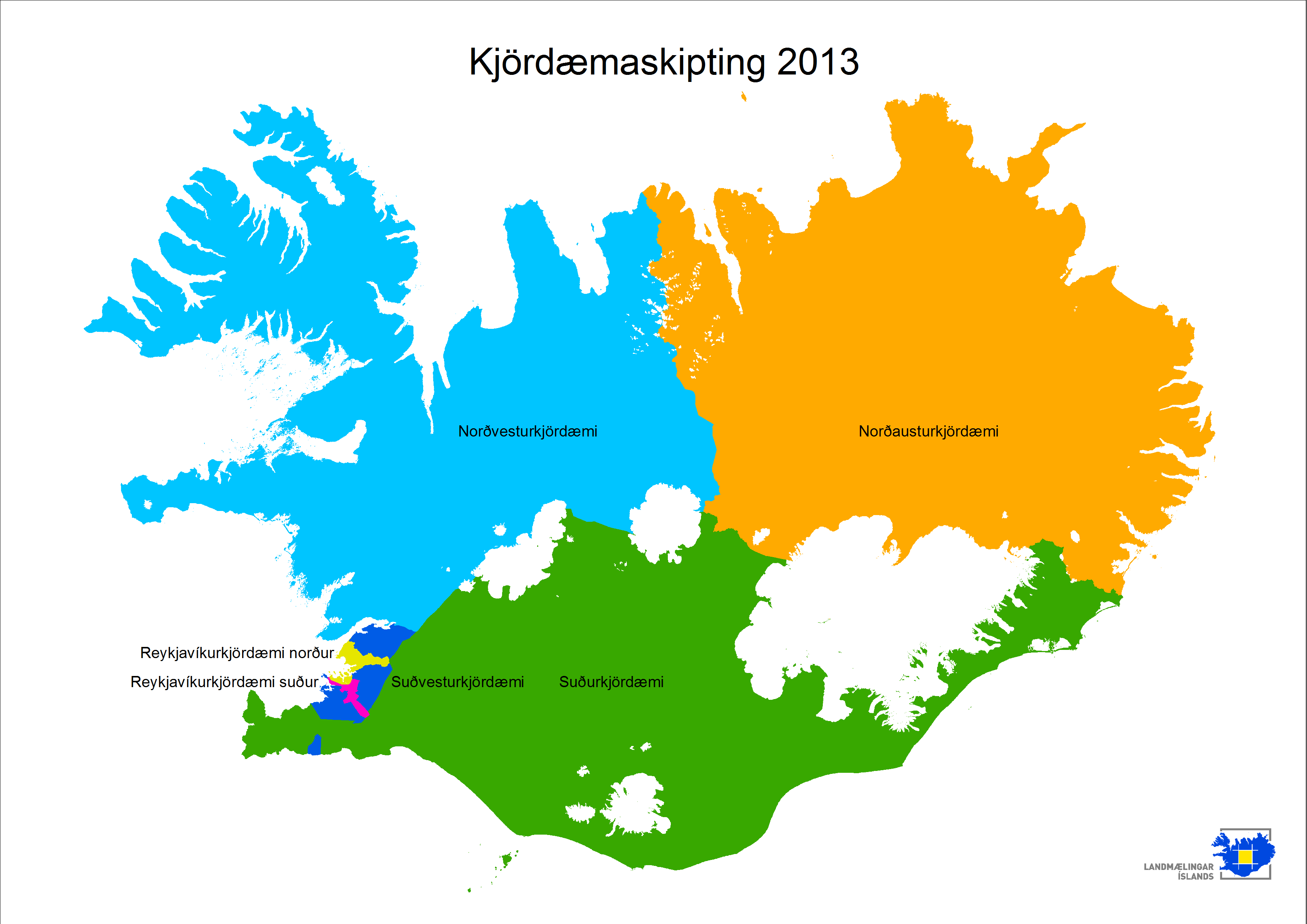 Kjördæmaskipting 2013